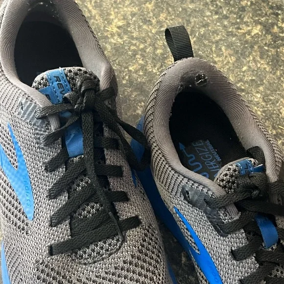 Brooks Men's Athletic Shoes in Gray and Blue - Picture 7 of 8